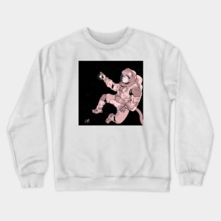 Astronaut in Pink Space Crewneck Sweatshirt
